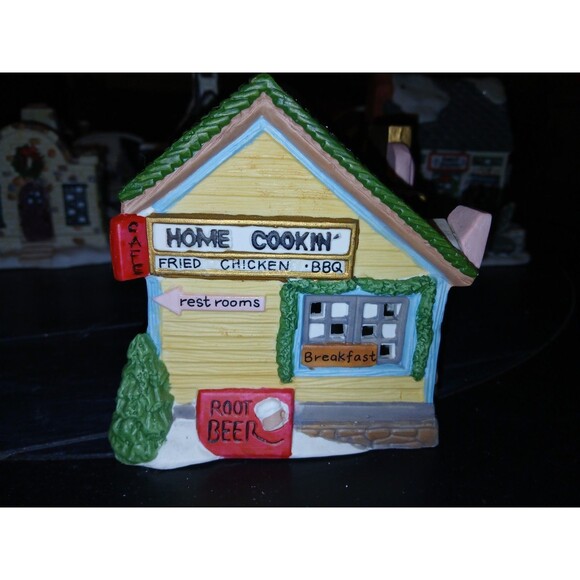 Vtg Lighted Junction Cafe Authentic Christmas Valley Village 1997 w/Box Tested - Picture 2 of 2